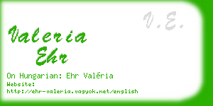 valeria ehr business card